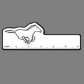 6" Ruler W/ Running Horse Outline